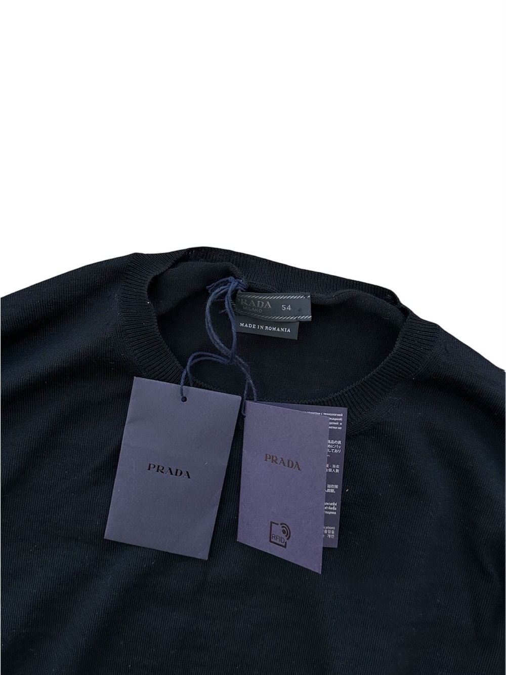 Prada Black Wool Crewneck Sweater - Picture 2 of 4